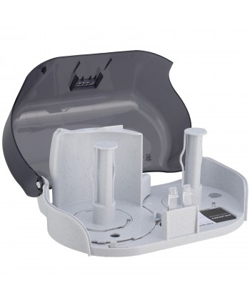 Dispenser Profesional de Hârtie Igienică 2 Role (max 14 cm) San Jamar 🇺🇸 Summit Versatwin Fumuriu Transparent