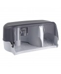 Acasa - Dispenser Profesional de Hârtie Igienică 2 Role - San Jamar Summit Versatwin Fumuriu Transparent - arli.ro