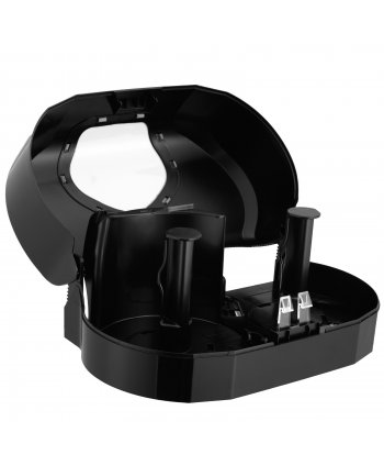 Dispenser Profesional de Hârtie Igienică 2 Role (max 14 cm) San Jamar 🇺🇸 Summit Versatwin Negru cu Inserții Cromate