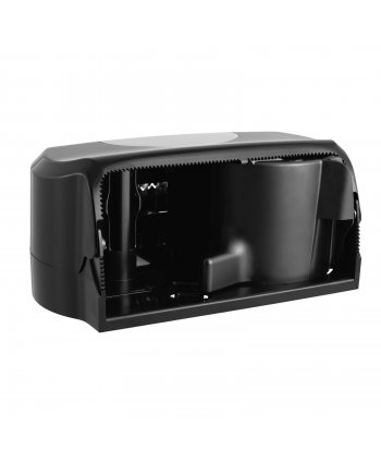 Dispenser Profesional de Hârtie Igienică 2 Role (max 14 cm) San Jamar 🇺🇸 Summit Versatwin Negru cu Inserții Cromate