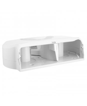 Dispenser Profesional de Hârtie Igienică 2 Role Jumbo (max 23 cm) San Jamar 🇺🇸 Summit Versatwin Alb cu Inserții Transparente