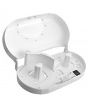 Dispensere hartie igienica - Dispenser Profesional de Hârtie Igienică 2 Role Jumbo - San Jamar Summit Versatwin Alb cu Inserții Transparente - arli.ro