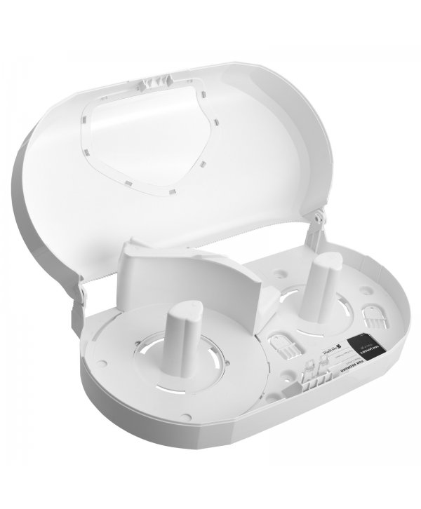 Dispenser Profesional de Hârtie Igienică 2 Role Jumbo (max 23 cm) San Jamar 🇺🇸 Summit Versatwin Alb cu Inserții Transparente Dispenser Profesional de Hârtie Igienică 2 Role Jumbo (max 23 cm) San Jamar 🇺🇸 Summit Versatwin Alb cu Inserții Transparente