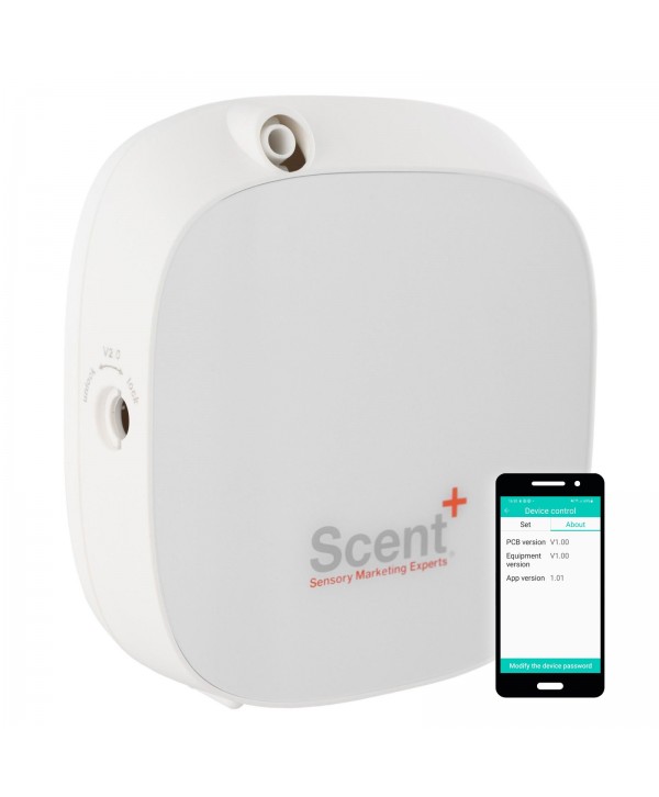 Uleiuri esentiale pentru 30 - 5000 mp - - Dispenser odorizant profesional, aparat difuzor de arome prin nebulizare cu ulei esential, alb - ScentPlus 30 - arli.ro