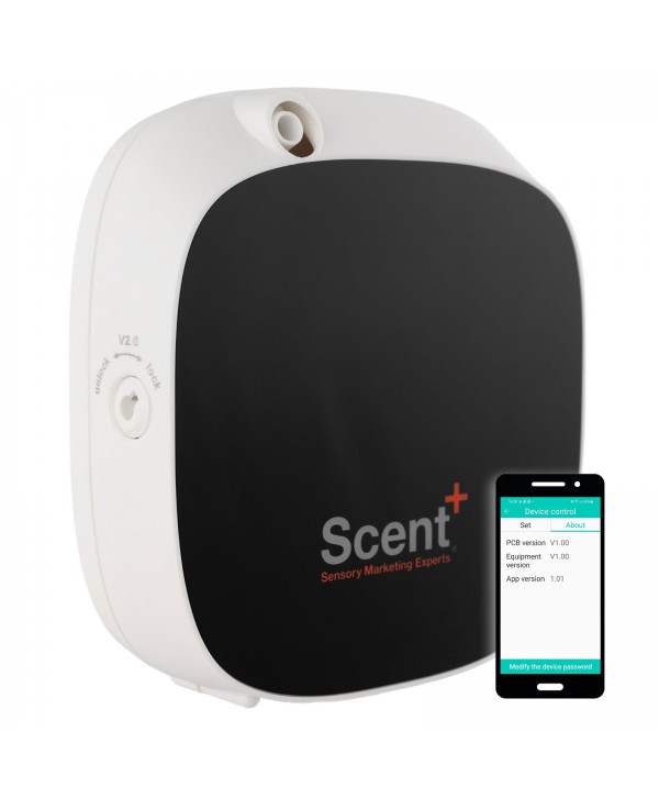 Odorizante camera - - Dispenser pt ulei esential odorizant, acoperire 30 mp, priza / baterii, app, bluetooth, rezervor 100 ml, negru, ScentPlus 30 - arli.ro