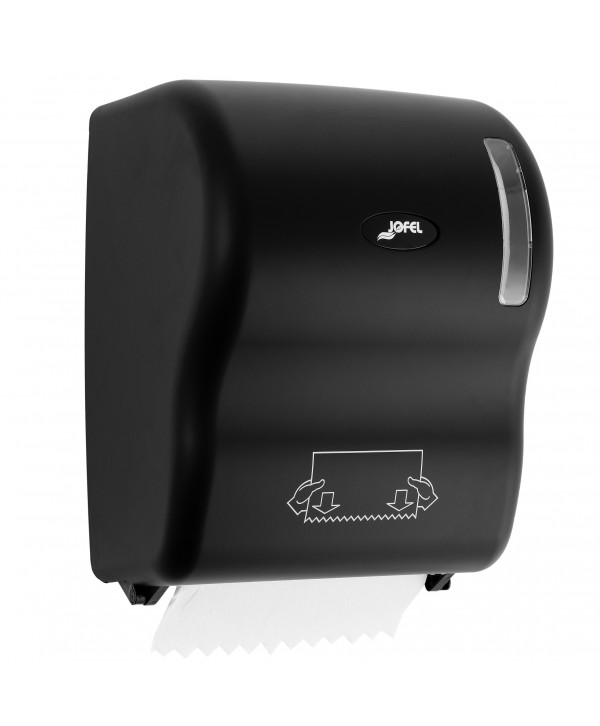 Dispensere prosoape hartie - - Dispenser Prosop Hartie Rola Autocut Jofel AZUR, Reducere Consum de Hartie, Calitate Superioara, Negru Mat - arli.ro