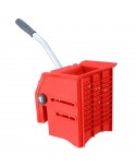 Acasa - Set de curatenie, 2 compartimente, storcator mop plat profesional, rosu - arli.ro
