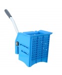 Acasa - Set de curatenie, 2 compartimente, storcator mop plat profesional, albastru - arli.ro