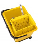 Acasa - Set de curatenie ArliPlus®, 2 compartimente, roti, storcator profesional pt mop, galben (cf cod culori UE) - arli.ro