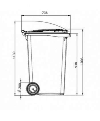 🚮 Pubelă Neagră Colectare Reziduală 240L Fabricată în Germania de ESE®, Rezistentă la Coroziune, UV, Intemperii