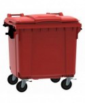  Cosuri gunoi - Container de gunoi rosu pt colectare selectiva deseuri organice 1100 litri, fabricat in Germania - arli.ro