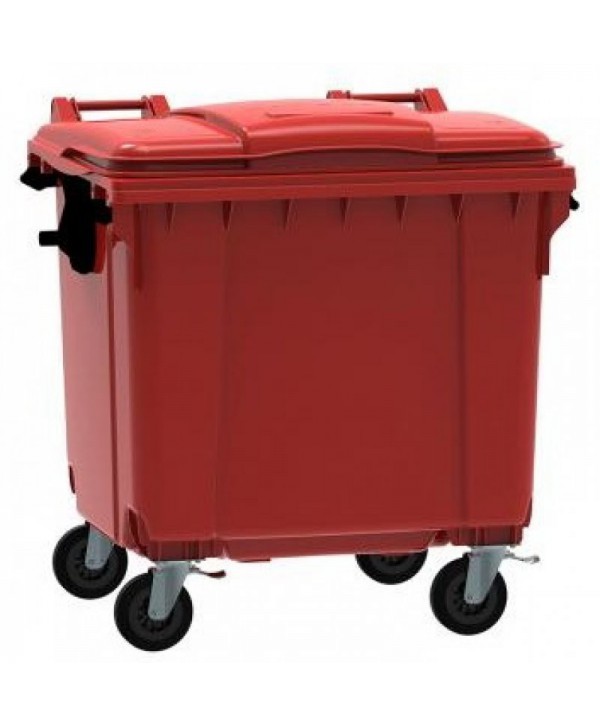  Cosuri gunoi - - Container de gunoi rosu pt colectare selectiva deseuri organice 1100 litri, fabricat in Germania - arli.ro