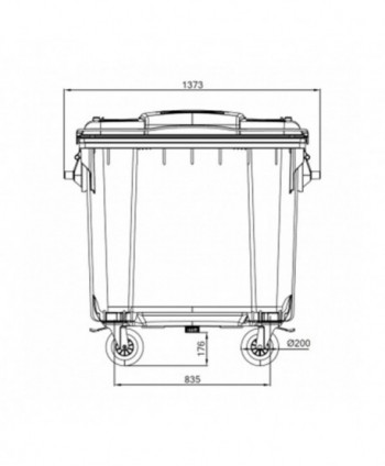 🚮 Container de Gunoi Roșu 1100L pentru Colectare Selectivă Deșeuri Organice – Fabricat în Germania de ESE®