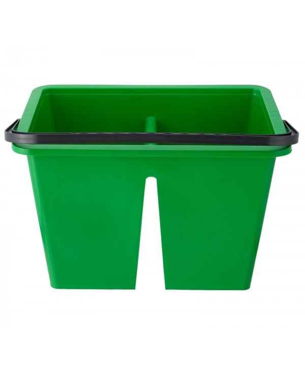 Găleată Profesională 🇪🇸 Verde cu Dublu Compartiment, Storcător Integrat și Roți pt Zonele de Preparare și Servire a Alimentelor