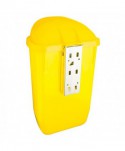 Cos gunoi selectiv (reciclare) - ♻️ Coș de Gunoi Stradal Galben 50L – Ideal Pentru Colectare Selectivă Plastic și Metal - arli.ro