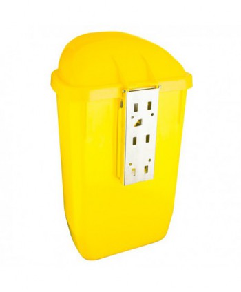 ♻️ Coș de Gunoi Stradal Galben 50L – Ideal Pentru Colectare Selectivă Plastic și Metal