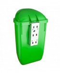 Cosuri gunoi colectare selectiva - ♻️ Coș de Gunoi Stradal Verde 50L – Ideal Pentru Colectare Selectivă a Produselor din Sticlă - arli.ro