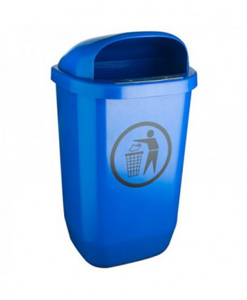  Cosuri gunoi colectare selectiva - ♻️ Coș de Gunoi Stradal Albastru 50L – Ideal Pentru Colectare Selectivă Hârtie și Carton - arli.ro