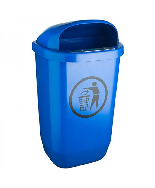 Cosuri gunoi colectare selectiva - - ♻️ Coș de Gunoi Stradal Albastru 50L – Ideal Pentru Colectare Selectivă Hârtie și Carton - arli.ro