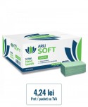  Prosoape de hartie - Prosoape de hartie pliate ArliSoft®, 1 strat, hartie reciclata verde, 4000 buc, 20 pach x 200 servetele, 21 x 25 cm - arli.ro