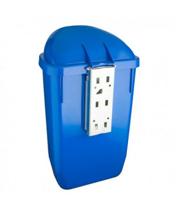 ♻️ Coș de Gunoi Stradal Albastru 50L – Ideal Pentru Colectare Selectivă Hârtie și Carton