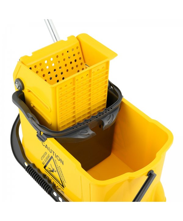Cărucior de Curățenie Profesional ArliPlus® Galben – Eficiență și Siguranță pentru Suprafețele din Băi 🚿