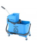 Produse de curatenie - Carucior de curatenie ArliPlus® 2 galeti (10+24 litri), storcator mop plat, albastru - arli.ro
