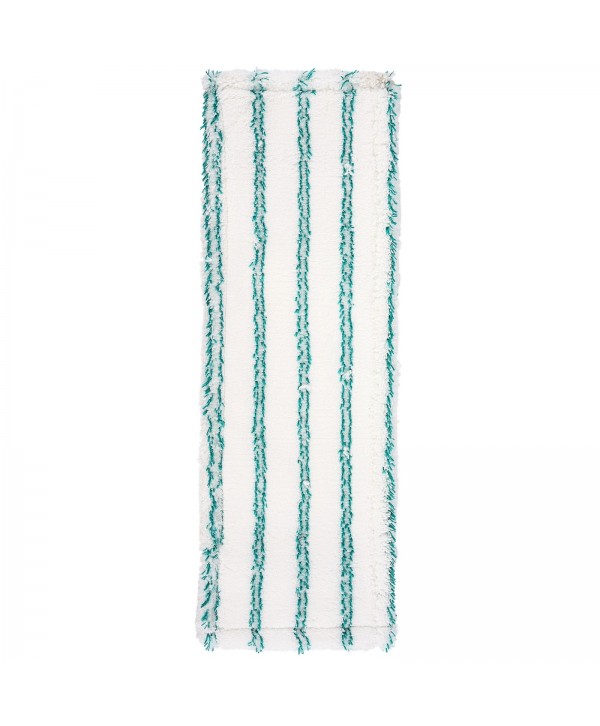 Produse de curatenie - - Mop plat din microfibra ArliSoft®🏆, 50 cm, fixare cu urechi si buzunare, spalare la 90°, termodezinfectie, alb / verde - arli.ro