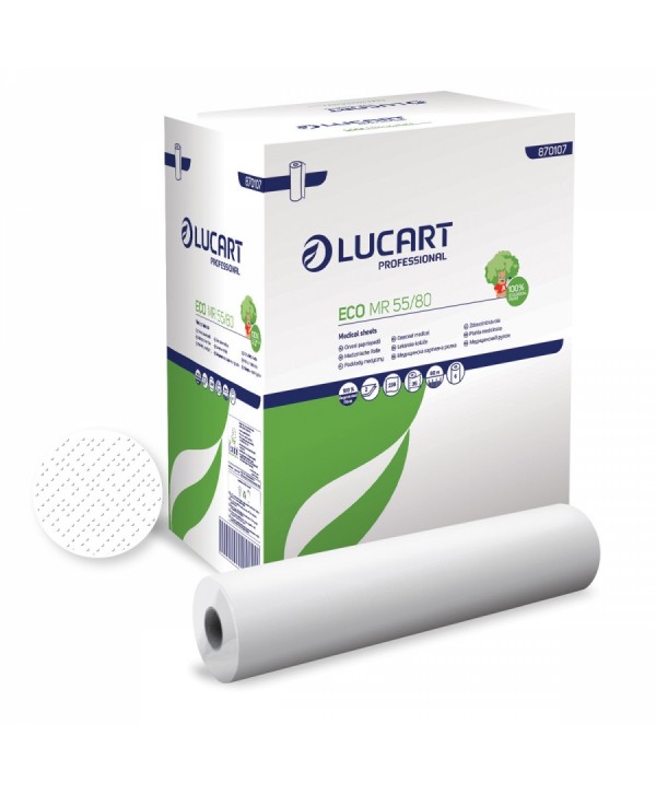 Acasa - - Rola hârtie cearceaf pat medical🌱, cosmetic Lucart Eco 55 cm x 80 m – Sustenabilitate și Protecție - arli.ro