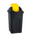  Acasa - Cos de gunoi pt colectare selectiva deseuri din plastic, 60 litri, capac batant + 10 saci galbeni ArliSoft 120 litri gratuit - arli.ro