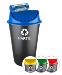 Acasa - Cos de gunoi pt colectare selectiva deseuri din hartie, 60 litri, capac batant + 🎁 10 saci albastri ArliSoft 120 litri - arli.ro