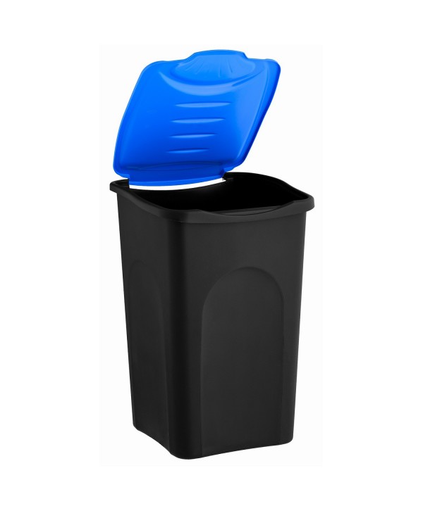 Cos de gunoi colectare selectiva deseuri din hartie EcoGreen 50 litri, cu capac