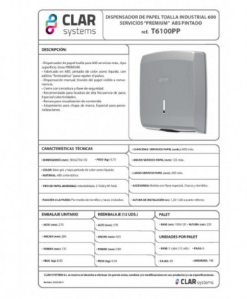 Dispenser Prosop Hârtie Pliat CLAR Systems I-NOVA Argintiu Cromat – Eleganță și Funcționalitate pentru Spații Profesionale