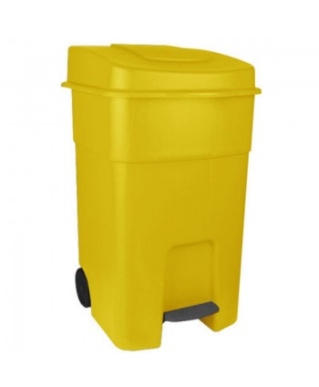 Pubela de gunoi cu pedala 80 litri pt colectare selectiva deseuri din plastic + 10 saci galbeni ArliSoft 120 litri