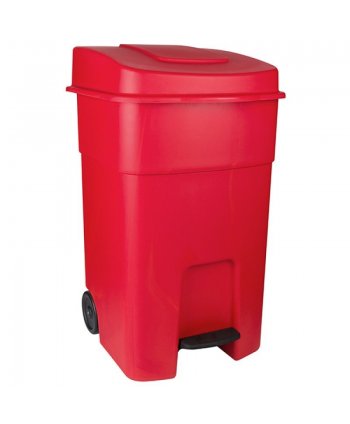 Pubela de gunoi cu pedala 80 litri pt colectare selectiva deseuri organice + 10 saci rosii ArliSoft 120 litri
