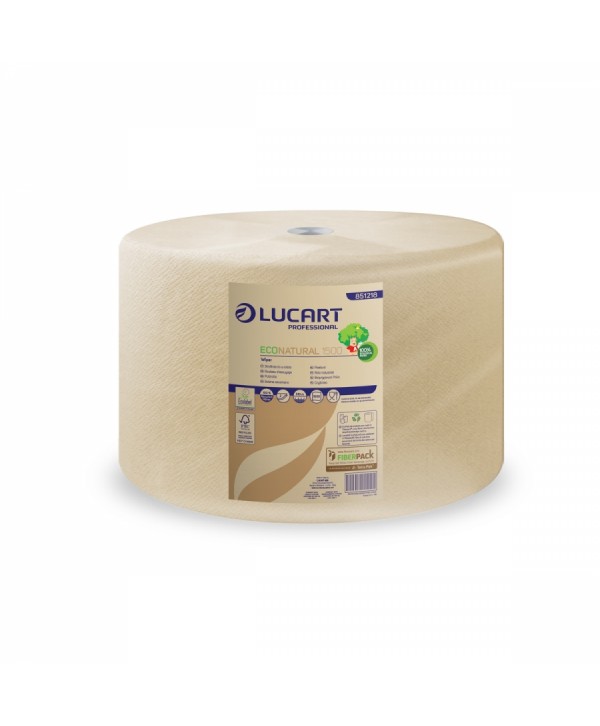  Acasa - - Rola hartie prosop industriala 100% ecologica, celuloza Fiberpack®, food contact, 2 straturi, 1500 portii, 510 metri, Lucart - arli.ro