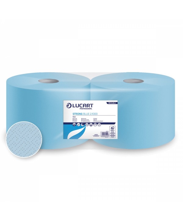 Acasa - - 2 🧻 Hârtie Prosop Industrială 100% celuloza, 2 straturi, 1000 portii, 300 metri, Lucart Strong 851326 - arli.ro
