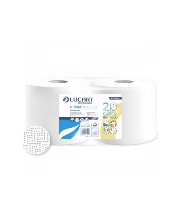 2 🧻 Hârtie Prosop Industrială Multi-Use (2 x 175 m) – Performanță și Absorbție Superioară, Lucart 852360