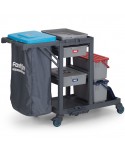  Acasa - Carucior de curatenie Procart 316 cu 2 galeti etanse x 22 L, sac din PVC de 120 L, 2 sertare cu capac - arli.ro