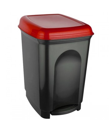 Coș de gunoi cu pedală pentru colectare selectivă deșeuri organice 17 litri + 50 saci roșii ArliSoft 35 litri