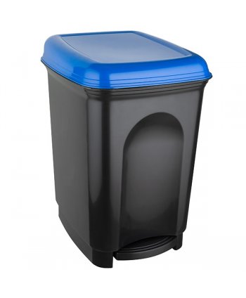 Coș de gunoi cu pedală pt colectare selectivă deșeuri din hârtie 17 litri + 50 saci albaștri ArliSoft 35 litri