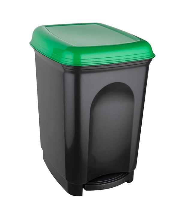 Coș de gunoi cu pedală pentru colectare selectivă deșeuri din sticlă 17 litri + 50 saci verzi ArliSoft 35 litri Coș de gunoi cu pedală pentru colectare selectivă deșeuri din sticlă 17 litri + 50 saci verzi ArliSoft 35 litri