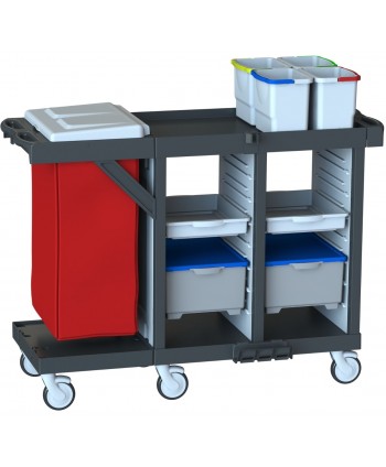  Acasa - Carucior de curatenie modular ArliPlus® M57 (se pot adauga / elimina orice accesorii la alegerea clientului) - arli.ro