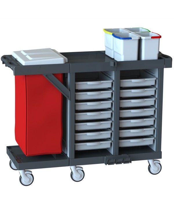 Acasa - - Carucior de curatenie modular ArliPlus® M58 (se pot adauga / elimina orice accesorii la alegerea clientului) - arli.ro