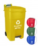 Acasa - Pubela de gunoi cu pedala 80 litri pt colectare selectiva deseuri din plastic + 🎁 10 saci galbeni ArliSoft 120 litri - arli.ro