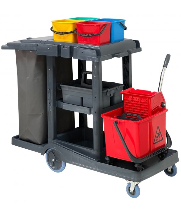 Cărucior de Curățenie Profesional Hercules 875 – Mobilitate, Organizare și Eficiență în Curățenie Cărucior de Curățenie Profesional Hercules 875 – Mobilitate, Organizare și Eficiență în Curățenie