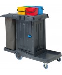 Acasa - Carucior de curatenie Hercules 857, 2 galeti de 17 L, presa de stors, sac 120 L, 2 usi, zone depozitare, 4 galeti de 6 L - arli.ro