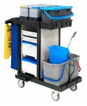 Acasa - Cărucior de Curățenie Profesional ArliPlus® M47 Hybrid – Sistem Dual pentru Mopuri Preimpregnate și cu Stoarcere 🏥♻️ - arli.ro