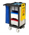Acasa - Carucior pentru spitale M22s cu 4 galeti de 5L pentru lavete, 2 cutii cu capace, sac de 60L, ideal pt saloane si spatii mici - arli.ro