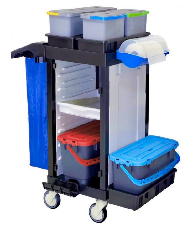 Acasa - - Carucior de curatenie modular profesional pentru mopuri preimpregnate, domeniul medical, ArliPlus® M70 - arli.ro